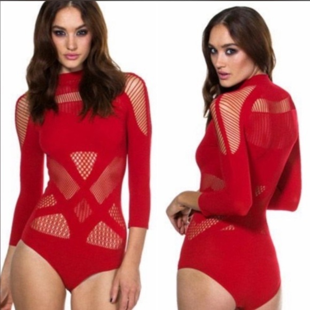 Blackmilk A-Sassy-Nation Red Bodysuit 2.0